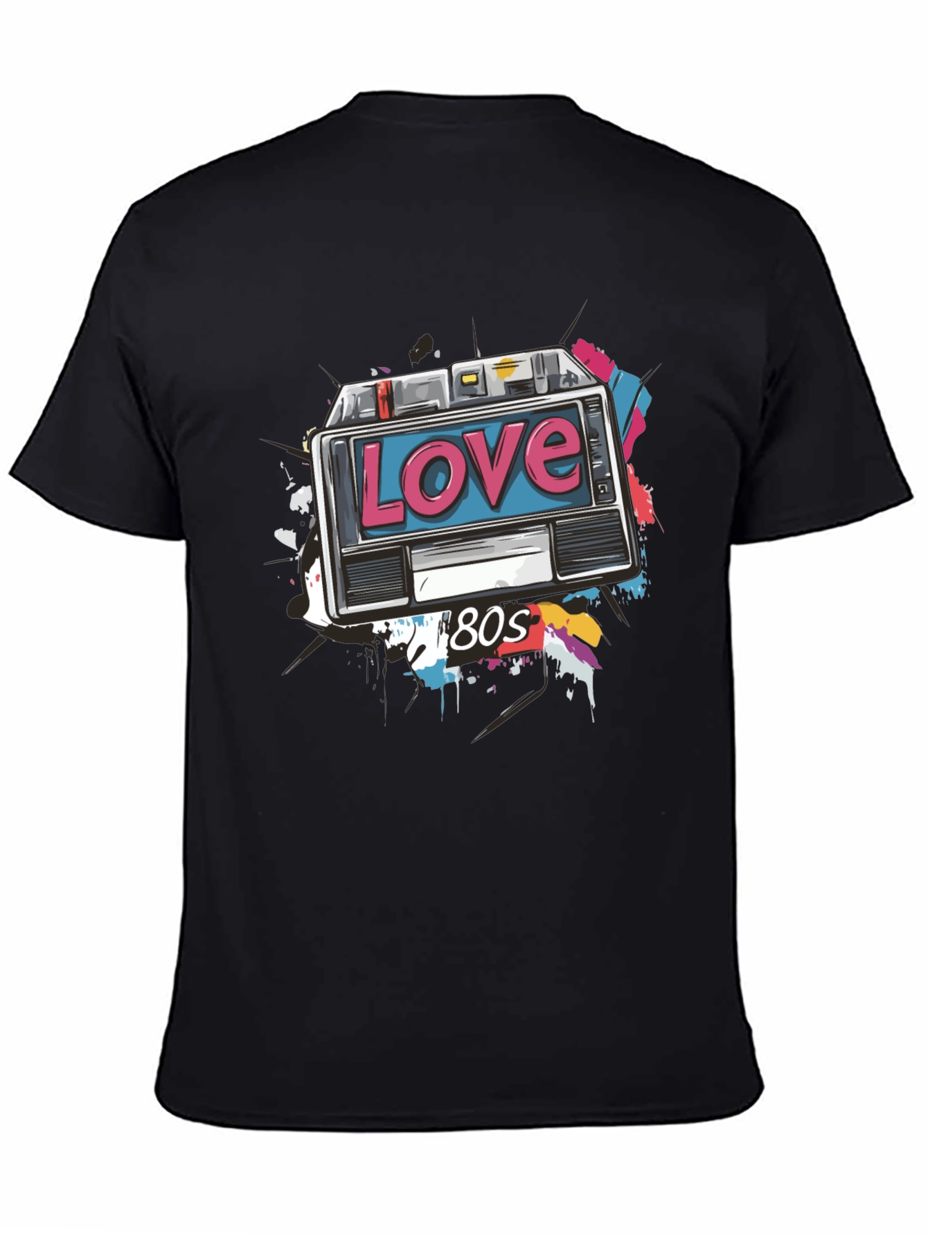 Retro 80s Love Cassette Tape Graphic T-Shirt