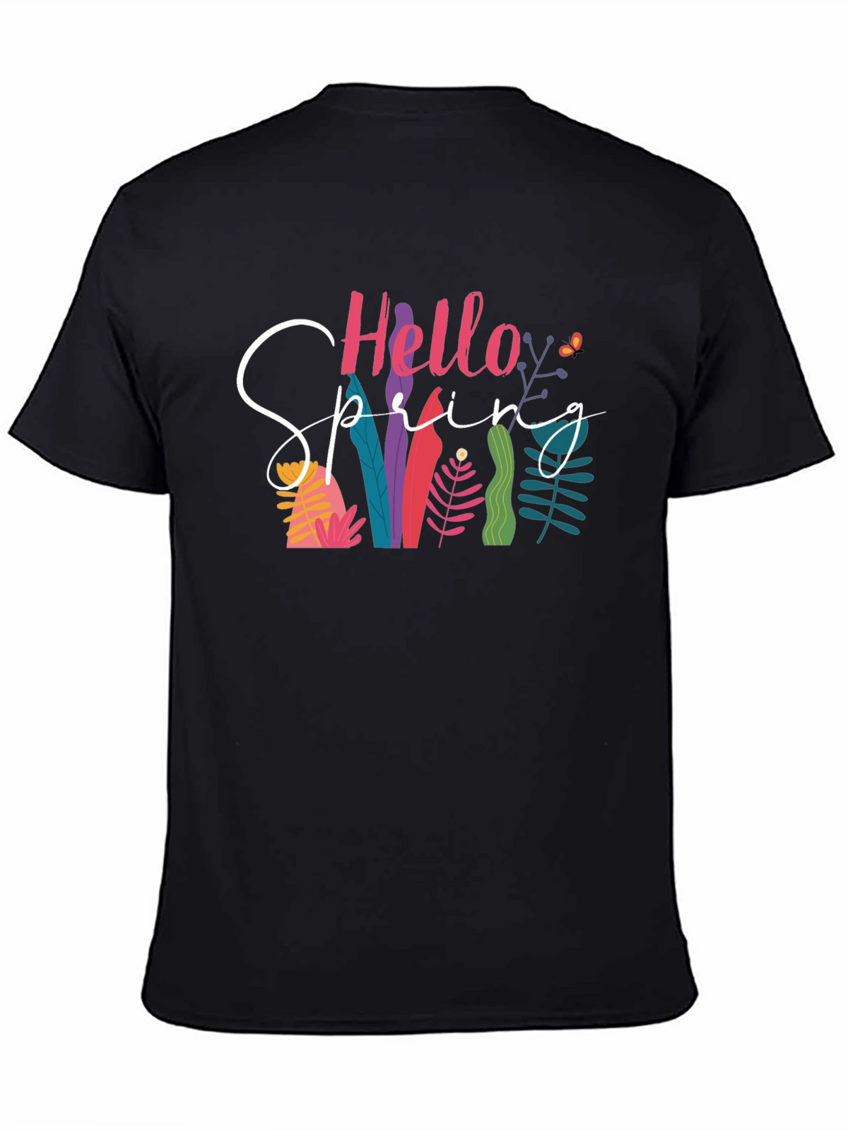 Hello Spring Graphic Tee - Black