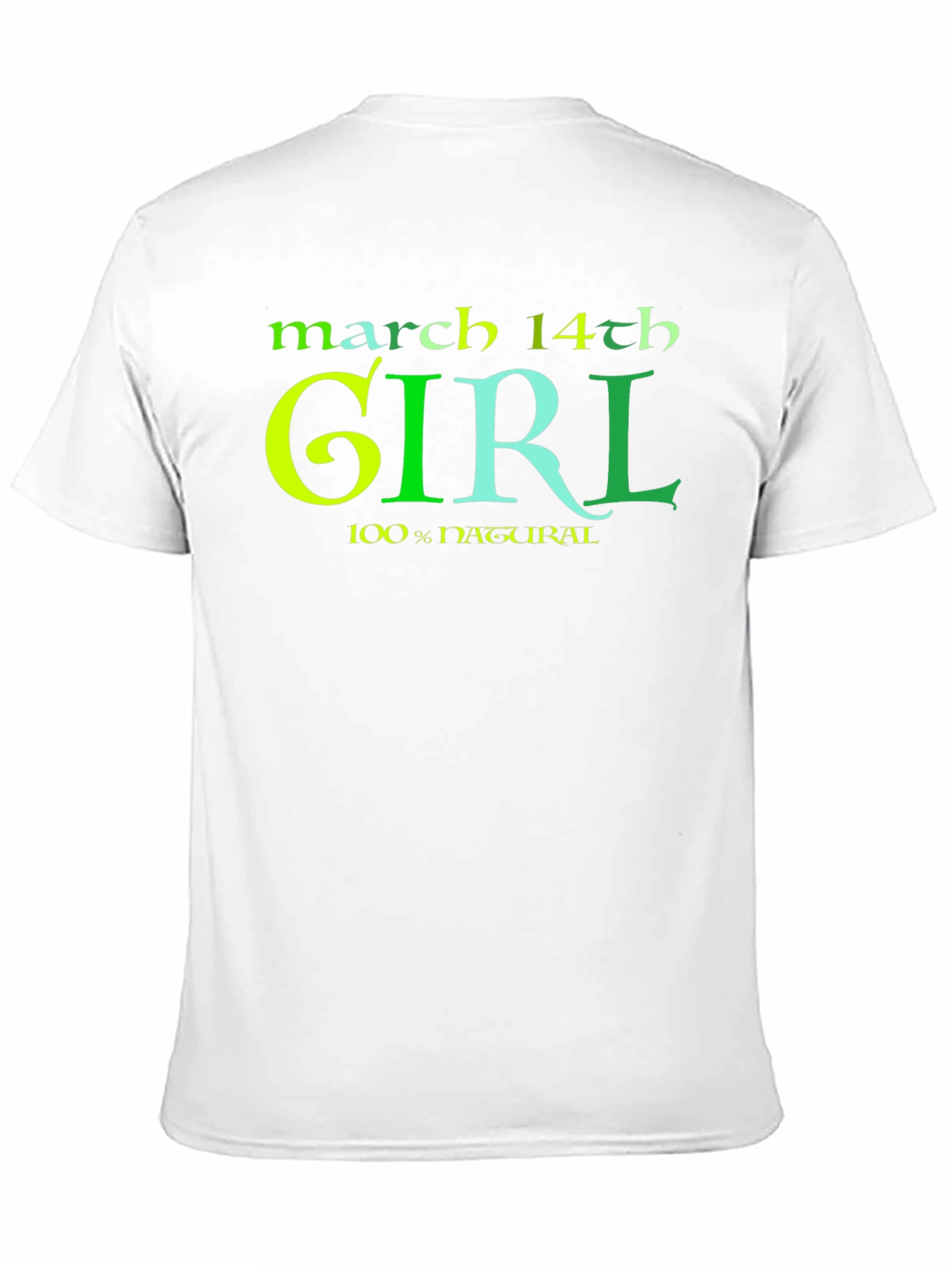 March 14th Girl T-Shirt - 100% Natural