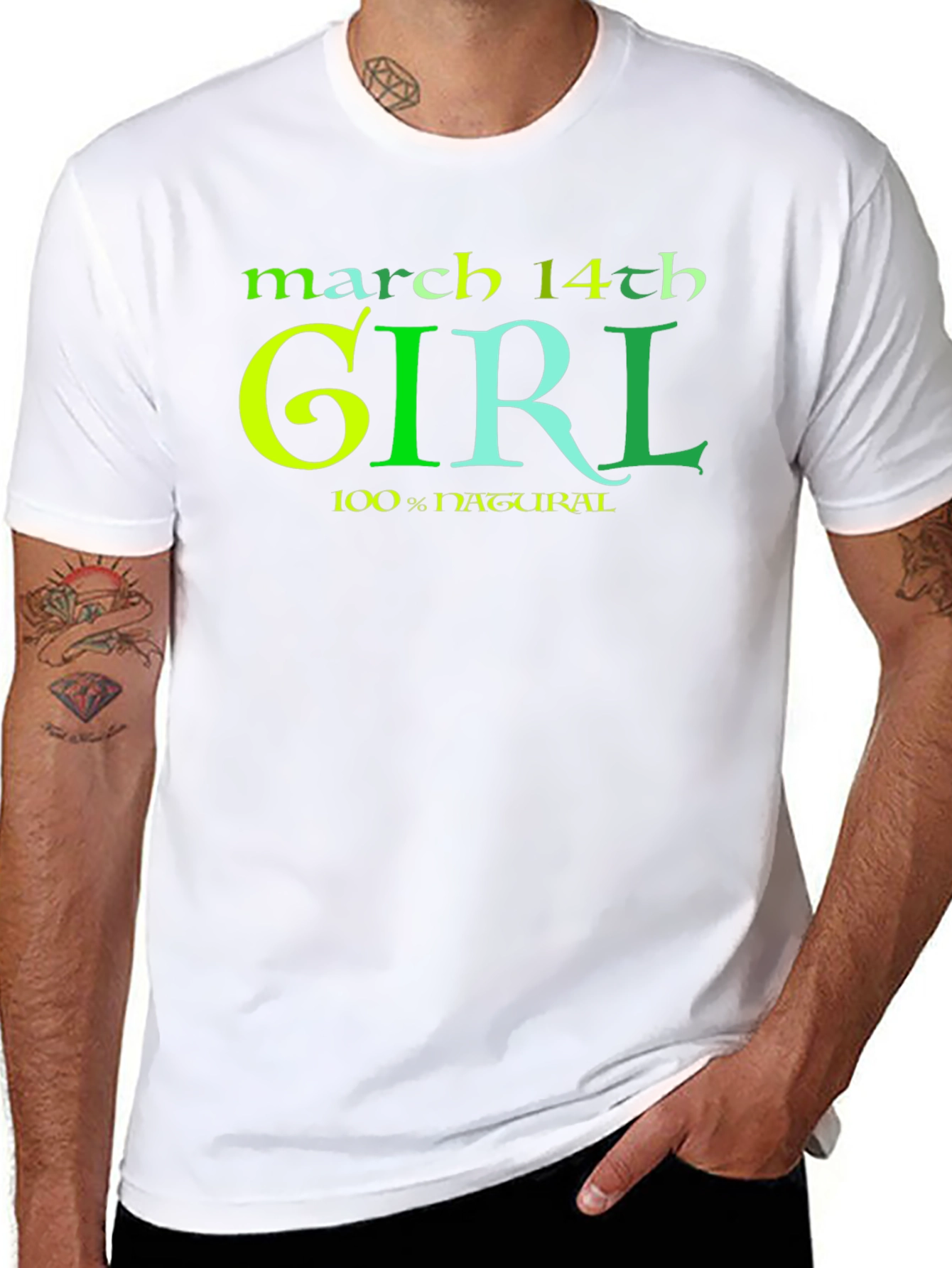 March 14th Girl T-Shirt - 100% Natural