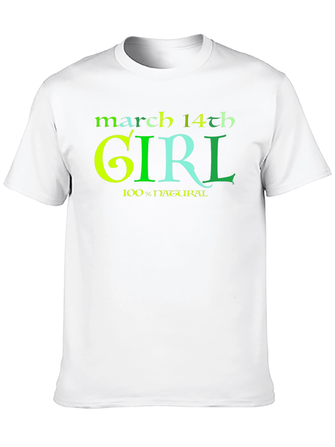 March 14th Girl T-Shirt - 100% Natural