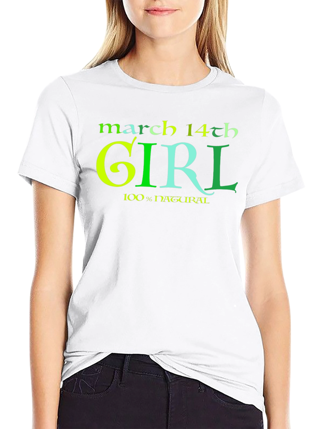 March 14th Girl T-Shirt - 100% Natural