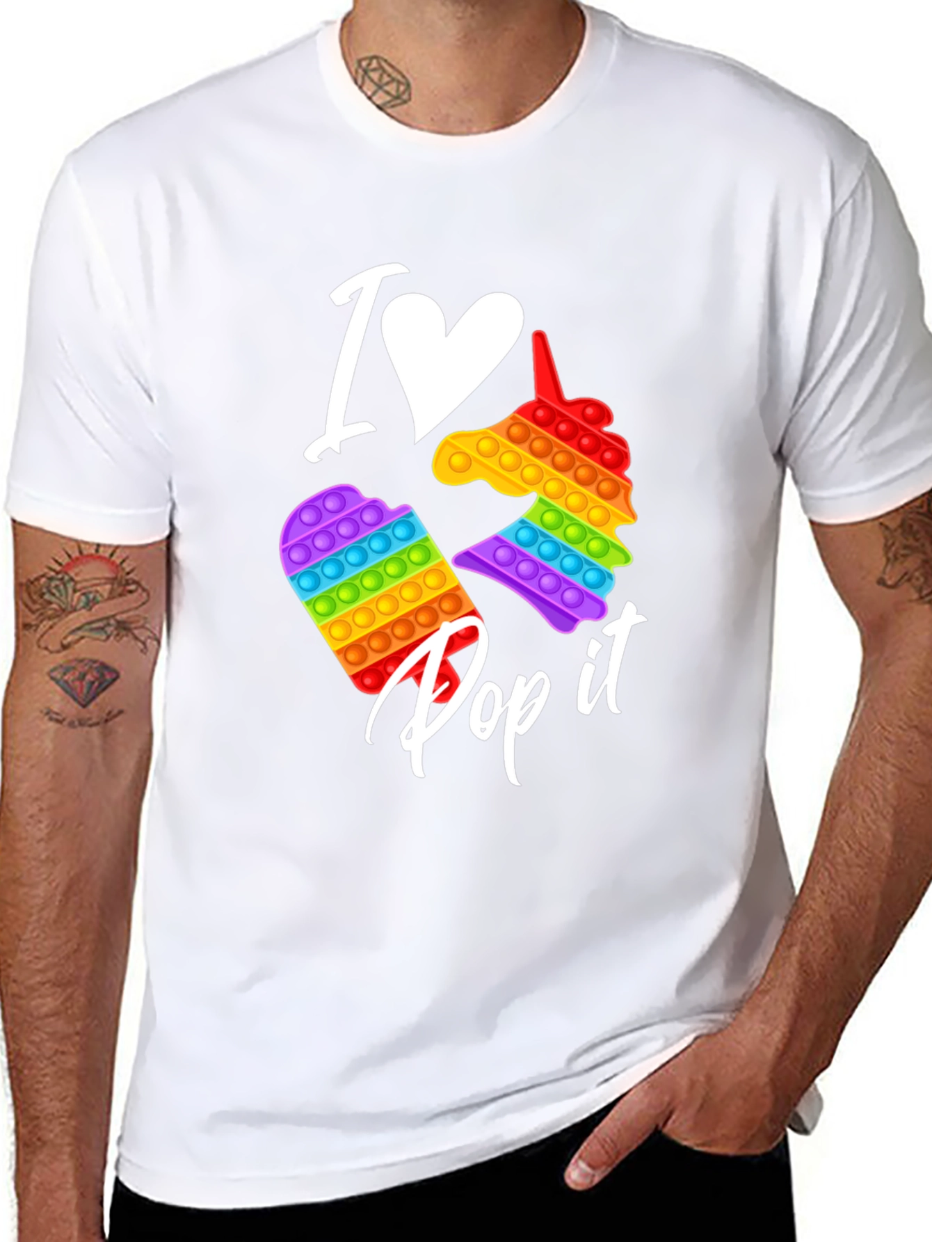 I Heart Pop It Black T-Shirt