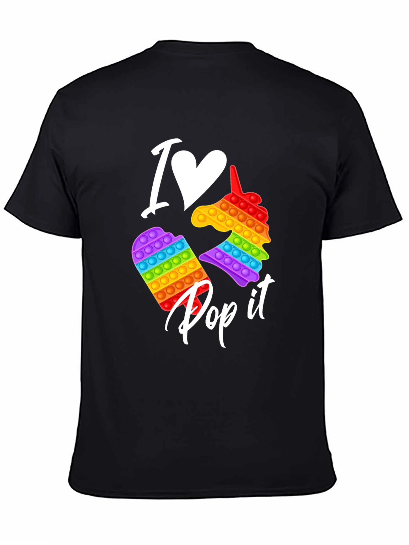 I Heart Pop It Black T-Shirt