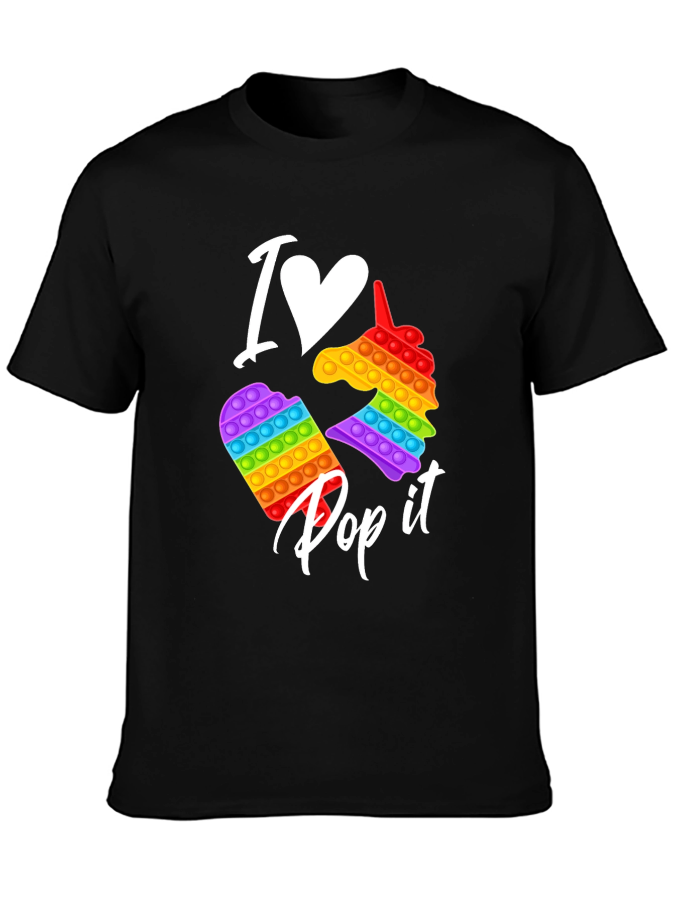 I Heart Pop It Black T-Shirt