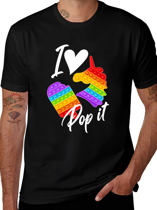 I Heart Pop It Black T-Shirt