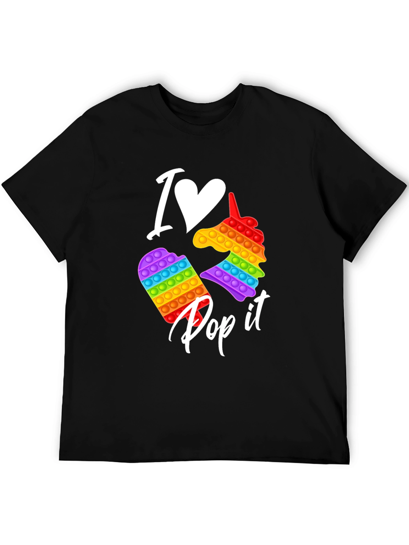 I Heart Pop It Black T-Shirt