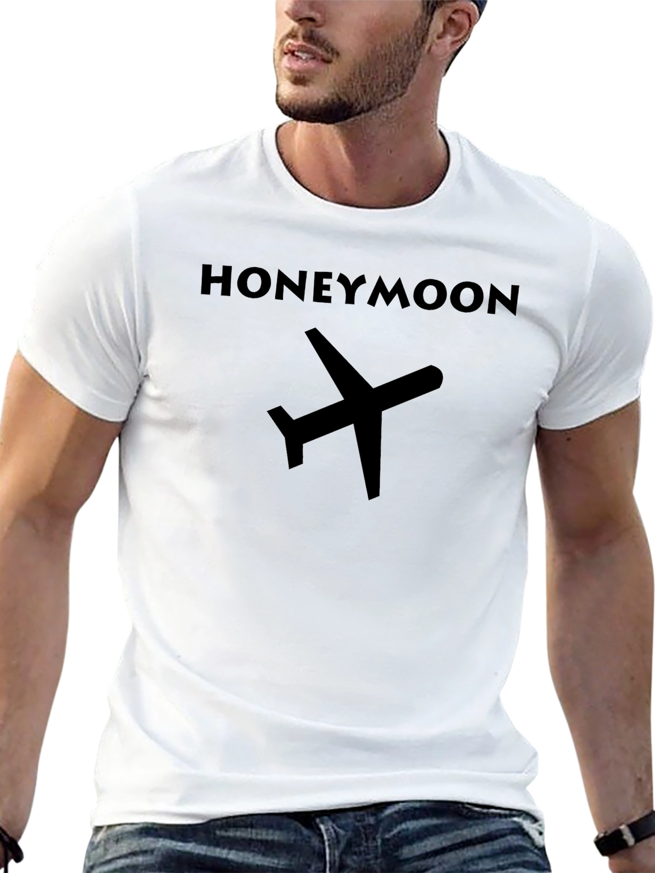 Honeymoon Plane Graphic T-Shirt