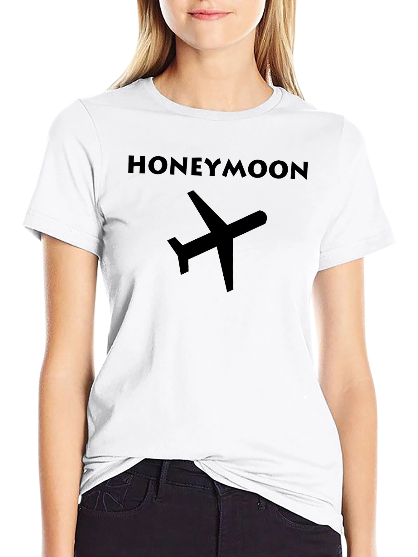 Honeymoon Plane Graphic T-Shirt