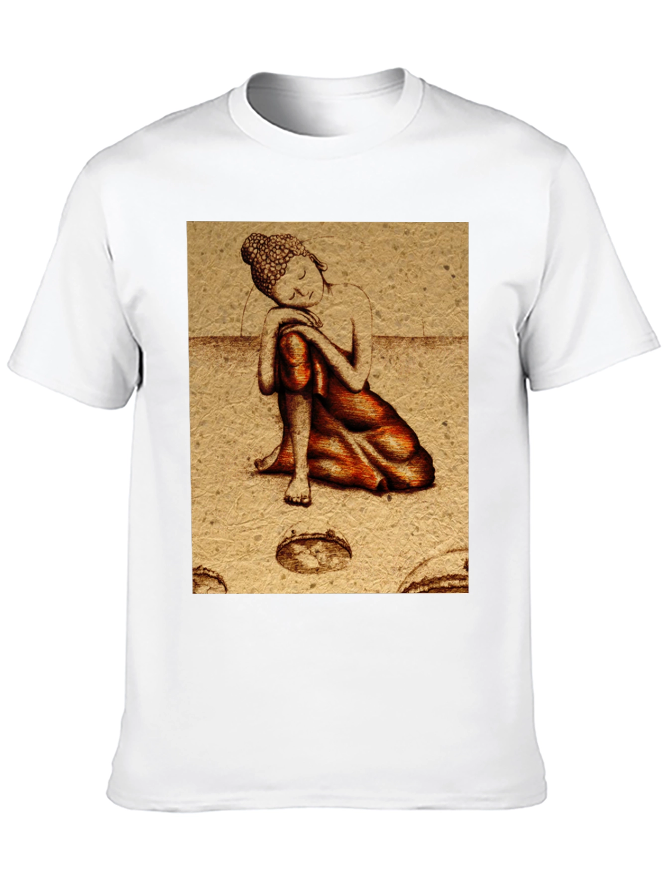 Buddha Graphic Print Black T-Shirt