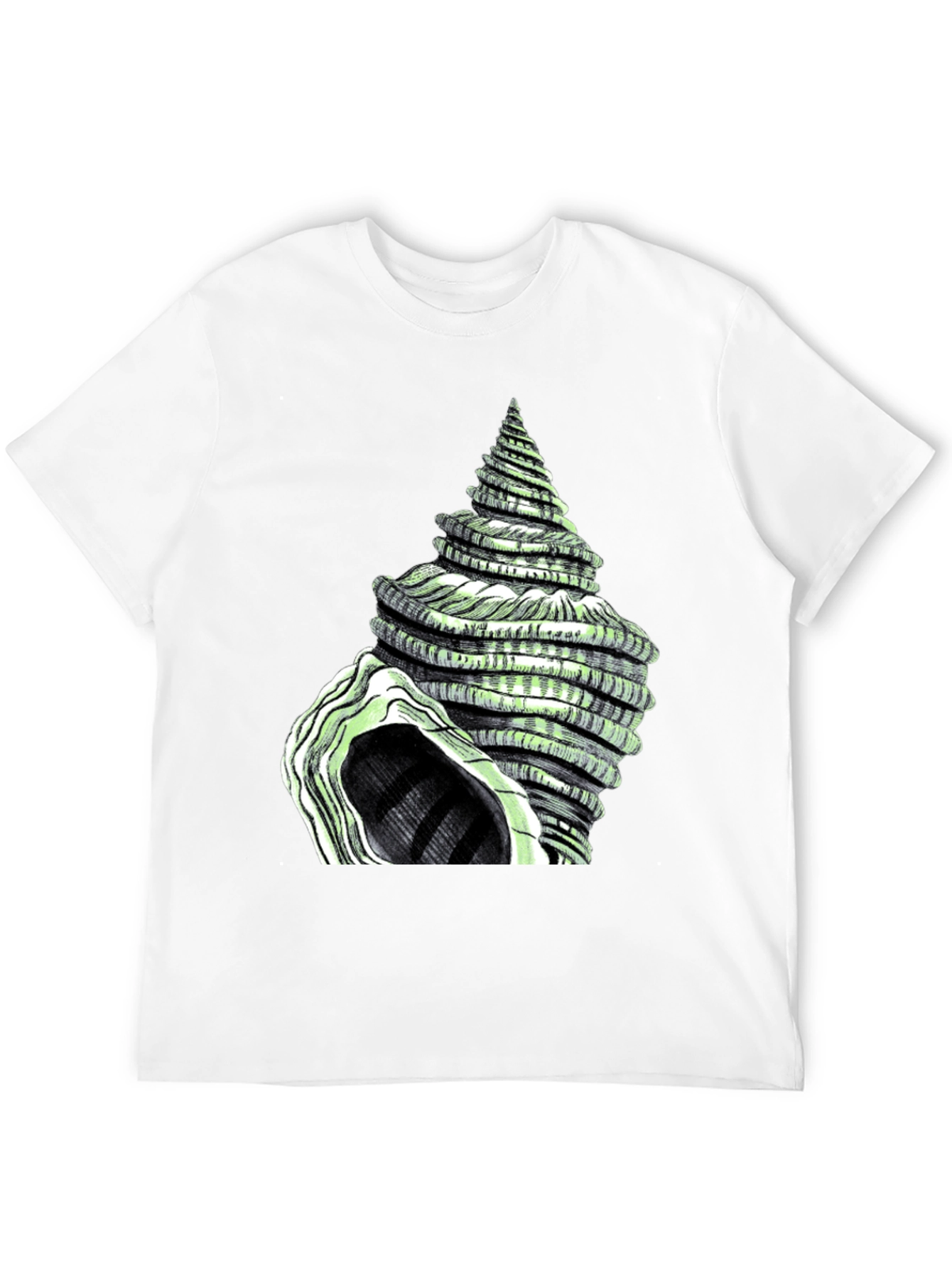 Spiral Shell Graphic Tee - Unique Sea Life Design