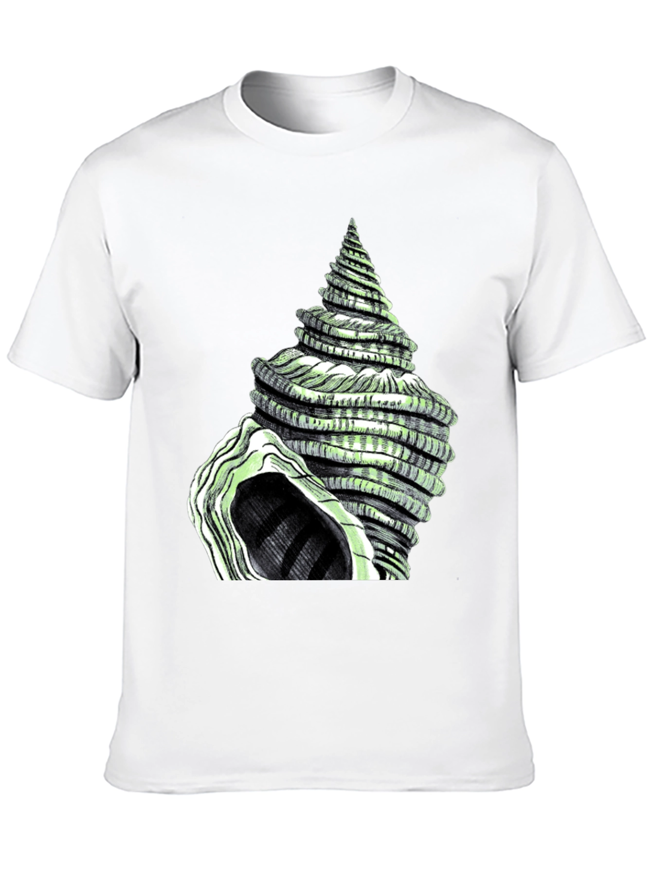 Spiral Shell Graphic Tee - Unique Sea Life Design