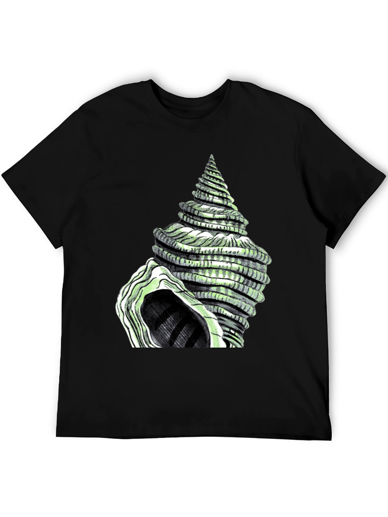 Spiral Shell Graphic Tee - Unique Sea Life Design