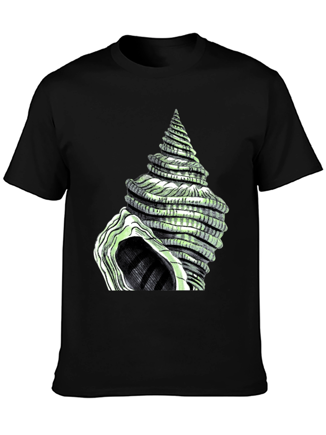 Spiral Shell Graphic Tee - Unique Sea Life Design