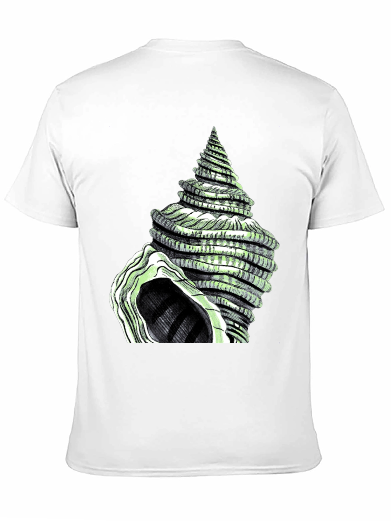 Spiral Shell Graphic Tee - Unique Sea Life Design