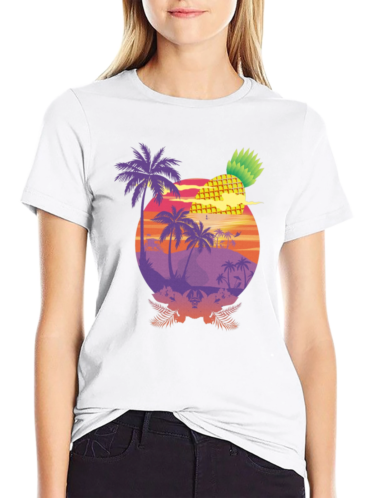 Tropical Pineapple Sunset T-Shirt