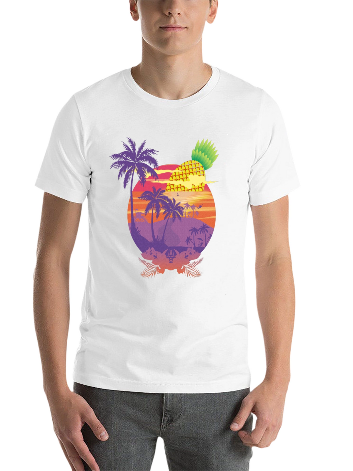 Tropical Pineapple Sunset T-Shirt