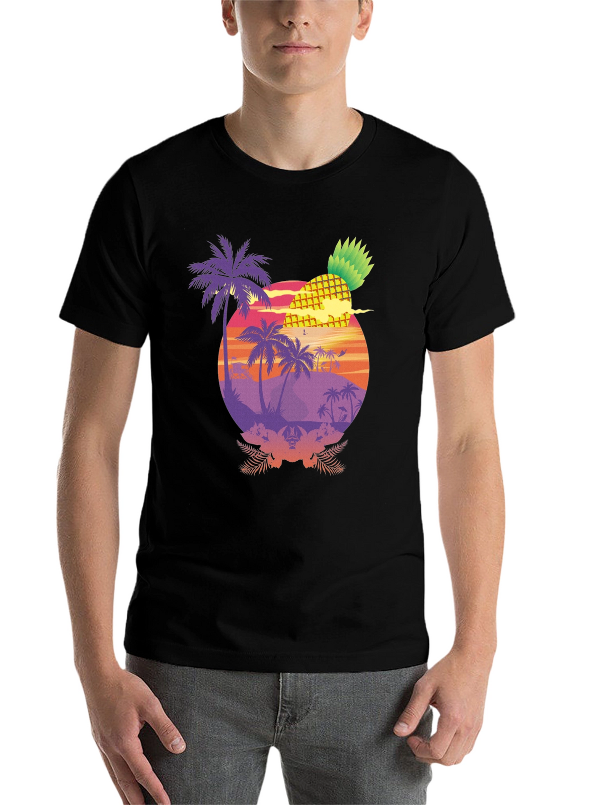 Tropical Pineapple Sunset T-Shirt