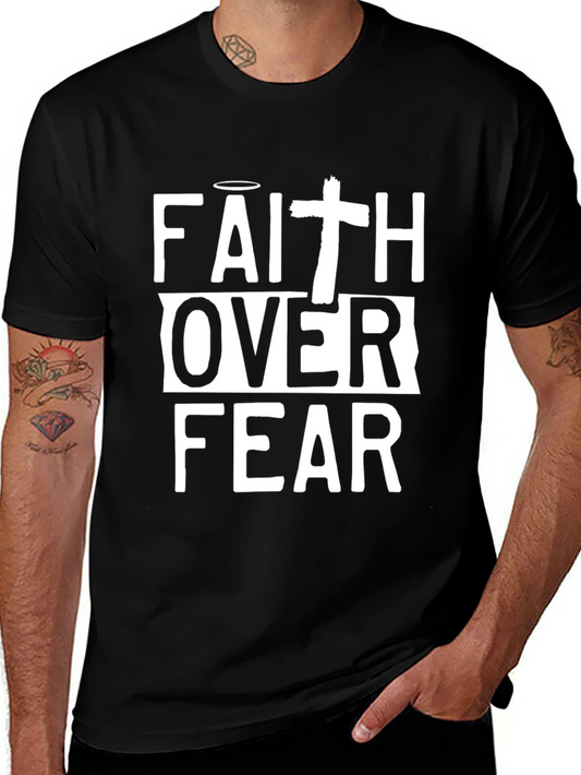 Faith Over Fear Christian T-Shirt - Religious Graphic Tee