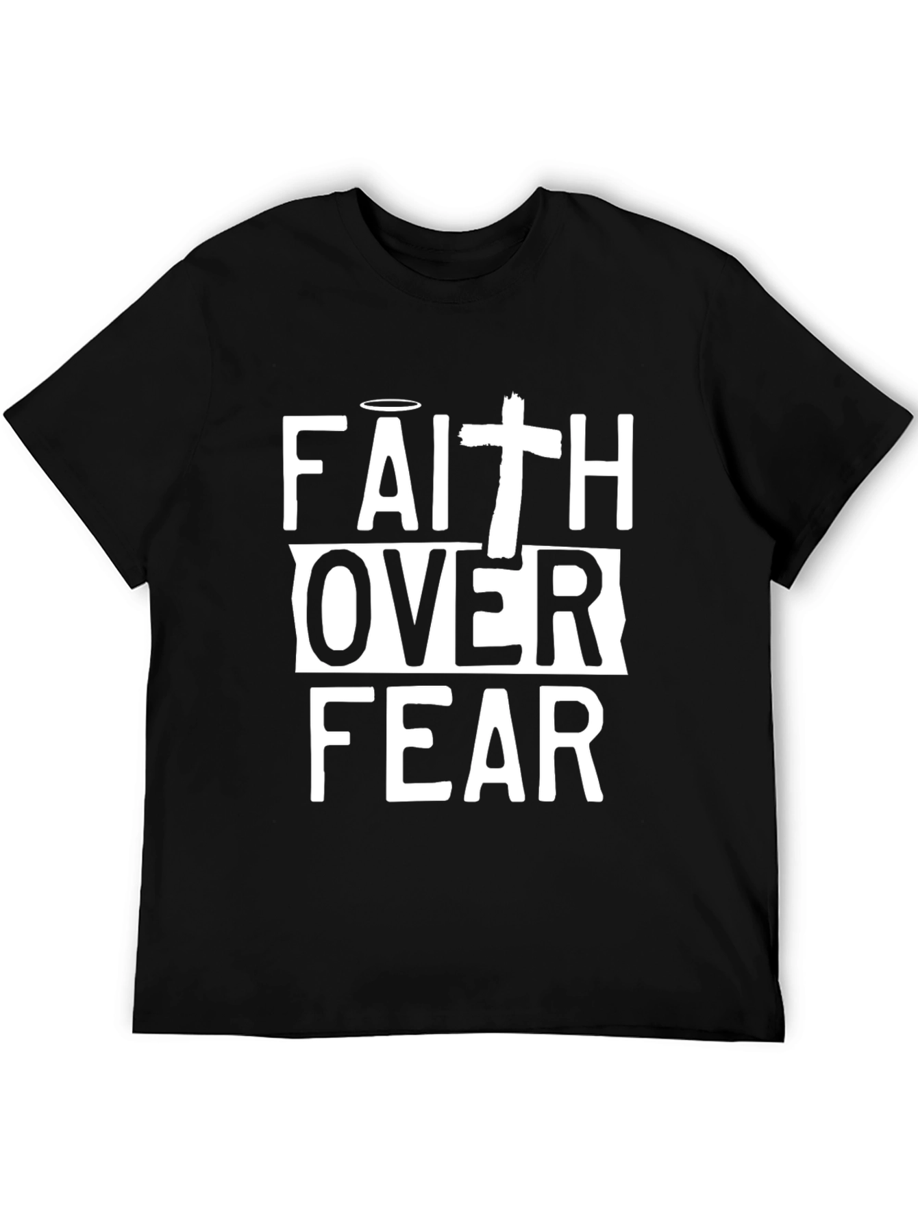 Faith Over Fear Christian T-Shirt - Religious Graphic Tee