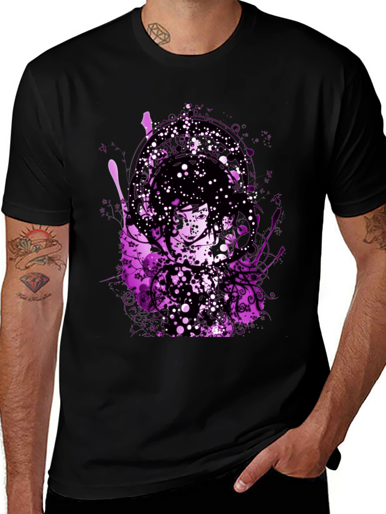 Abstract Art Black T-Shirt