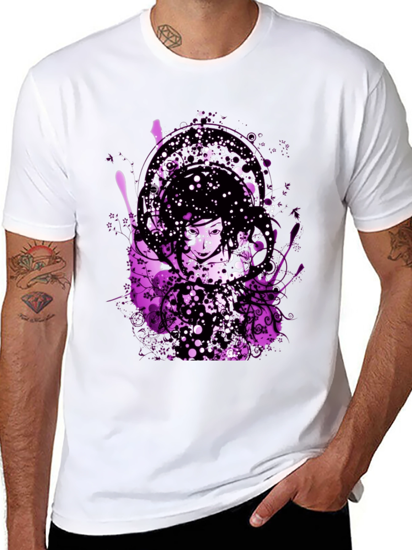 Abstract Art Black T-Shirt
