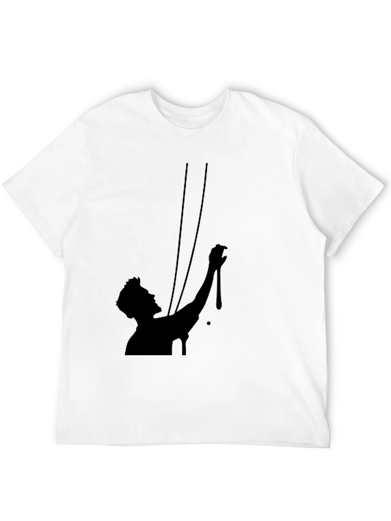 Silhouette Print Black T-Shirt