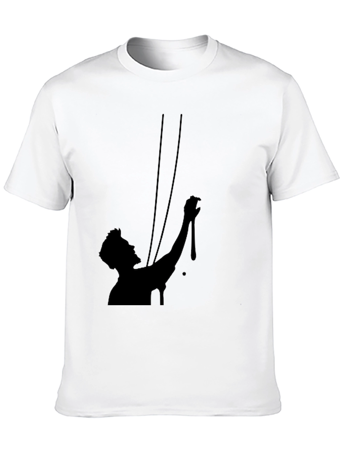 Silhouette Print Black T-Shirt
