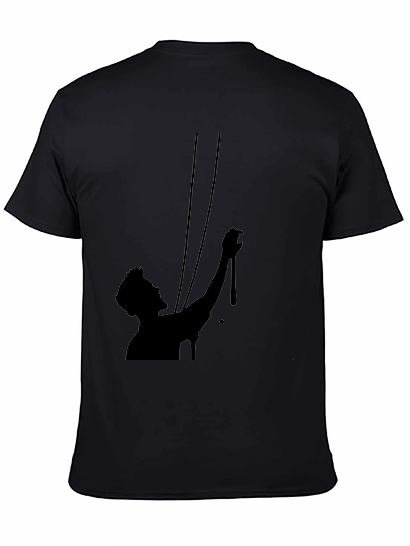 Silhouette Print Black T-Shirt