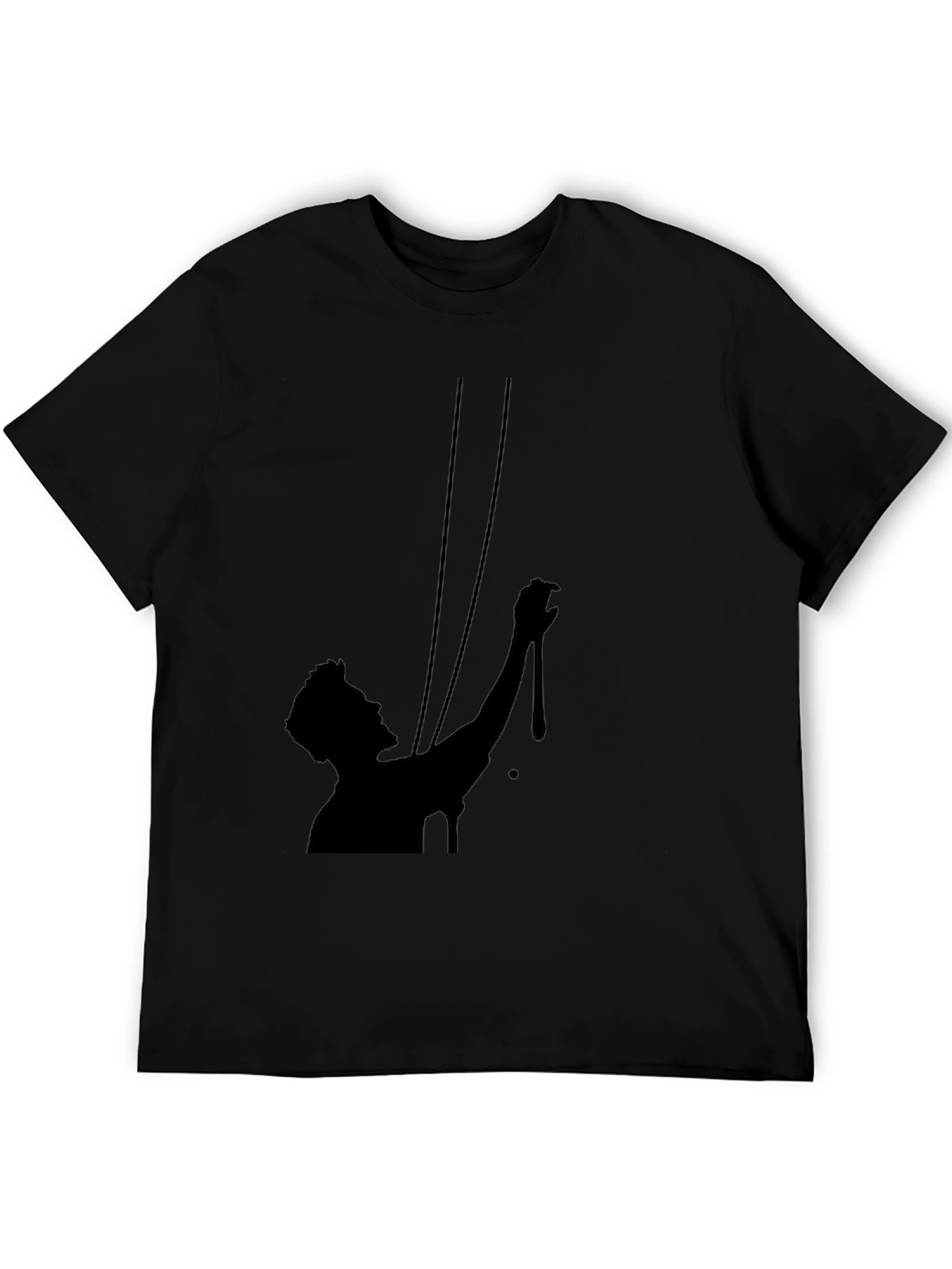 Silhouette Print Black T-Shirt