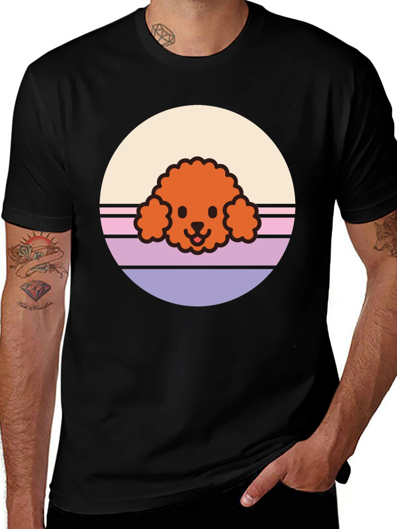Retro Poodle Graphic Tee - Comfort & Style