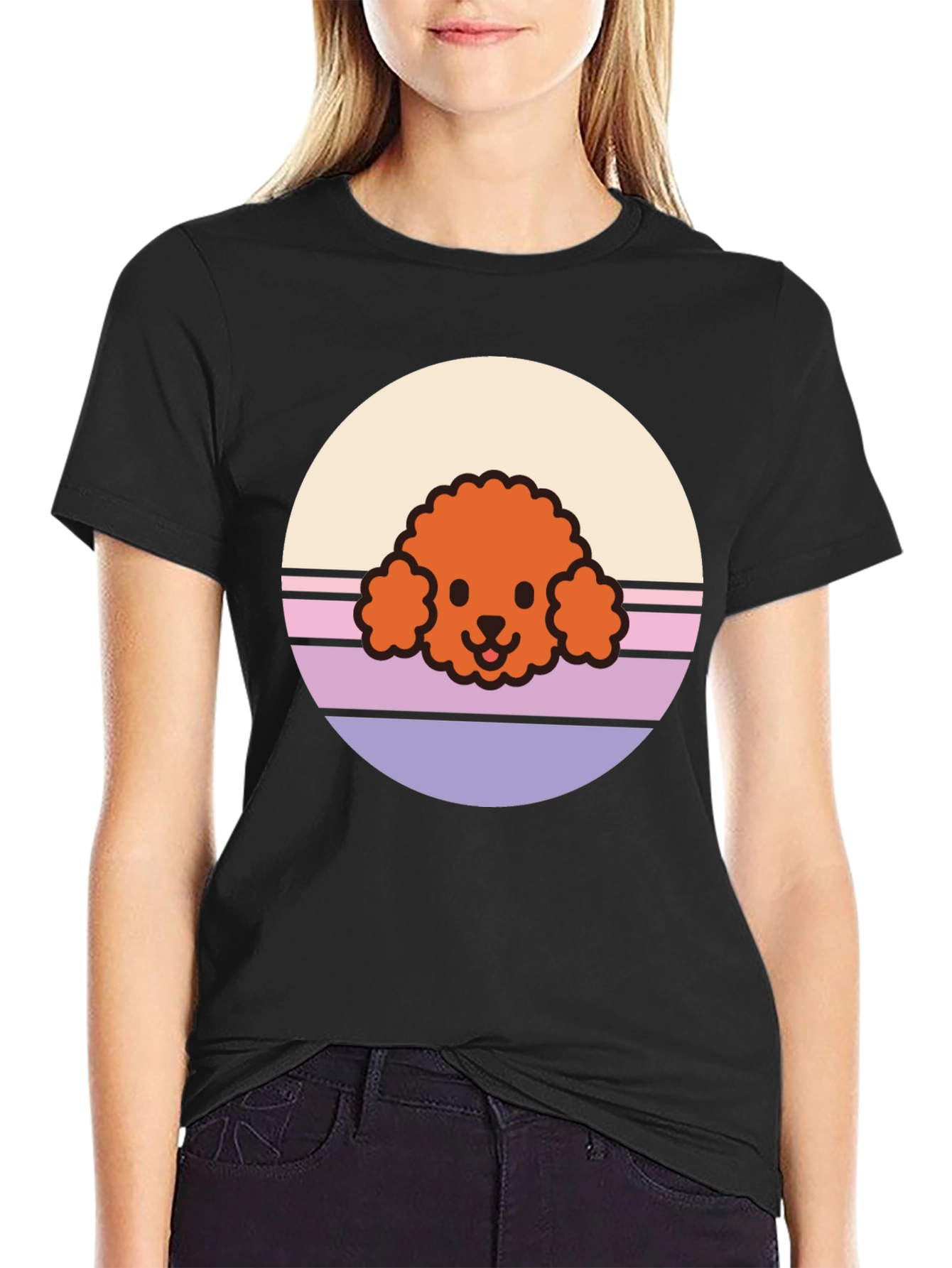 Retro Poodle Graphic Tee - Comfort & Style