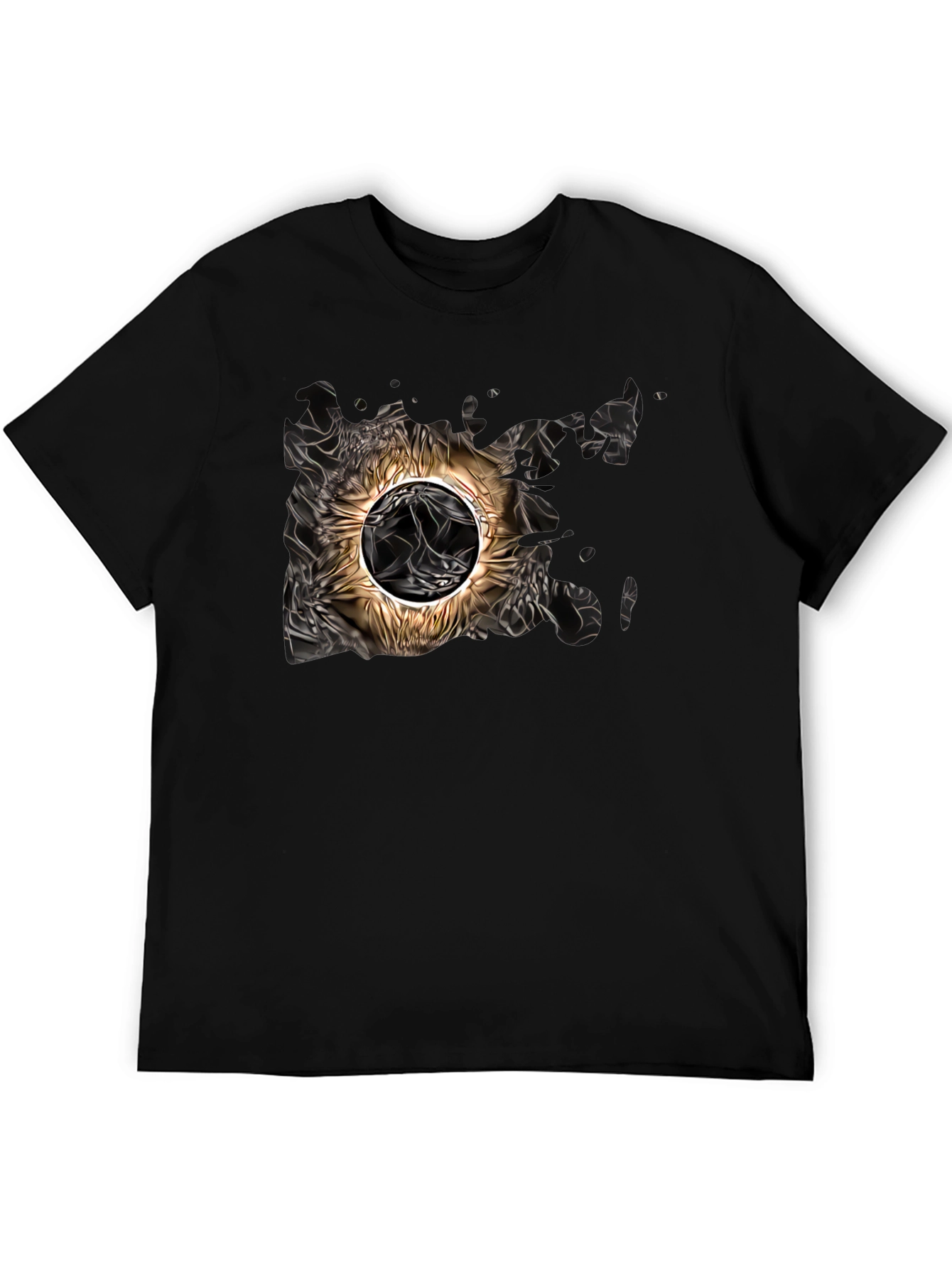Abstract Sun Graphic Tee - Black