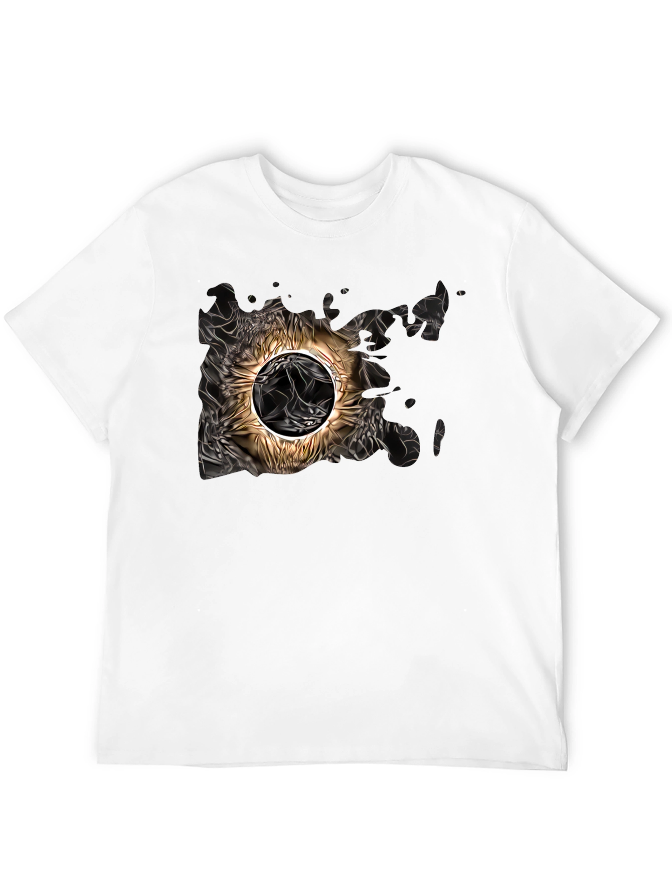 Abstract Sun Graphic Tee - Black