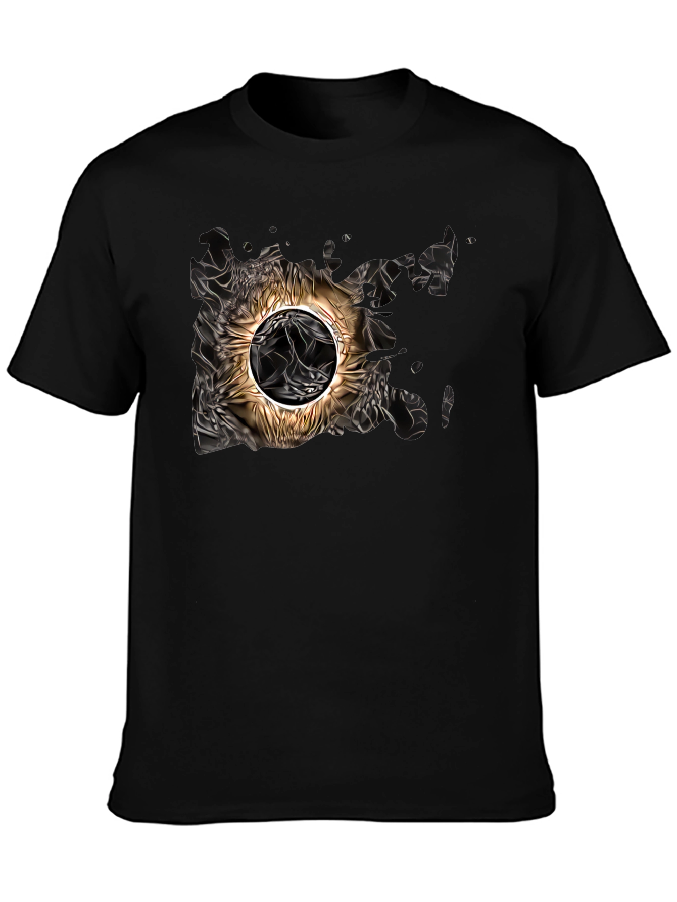 Abstract Sun Graphic Tee - Black