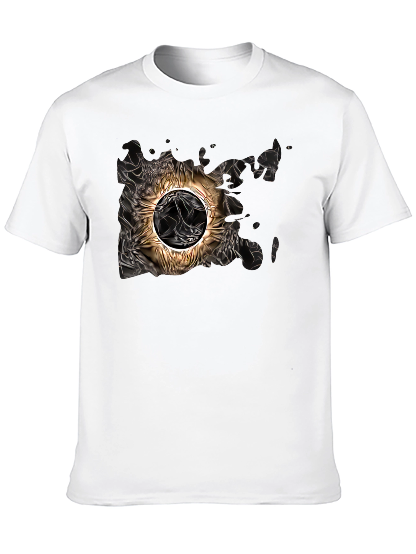 Abstract Sun Graphic Tee - Black