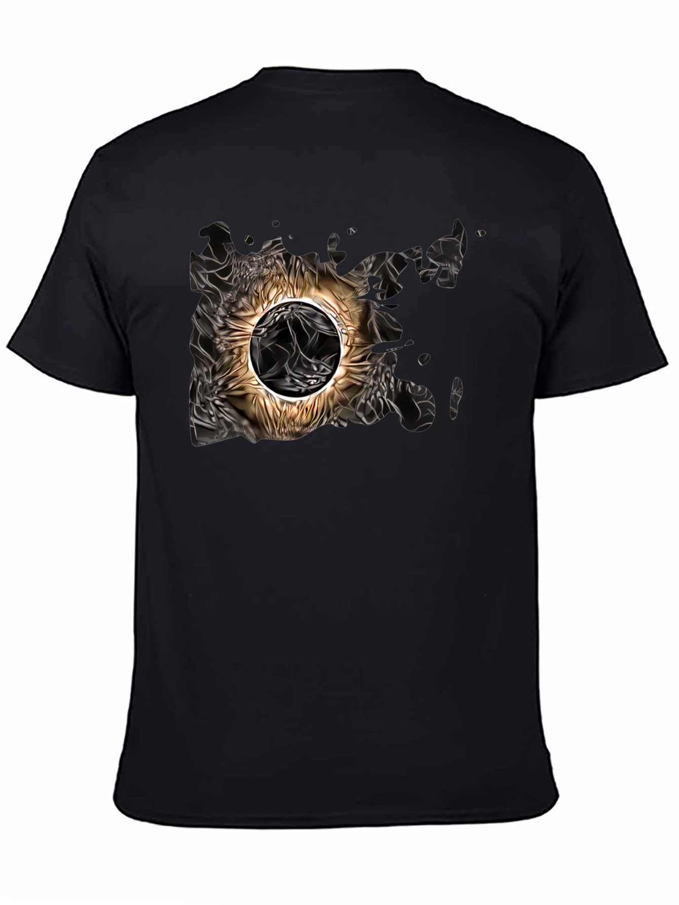 Abstract Sun Graphic Tee - Black