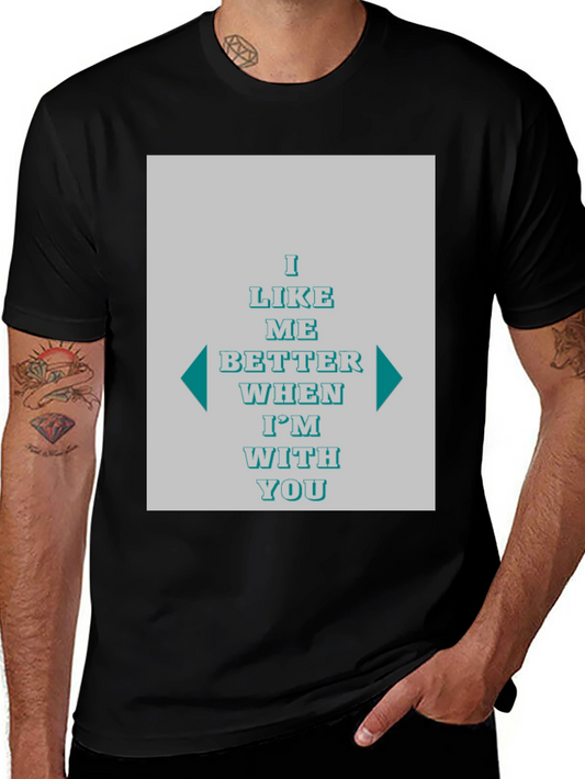 I Like Me Better Graphic Tee - Black Cotton T-Shirt