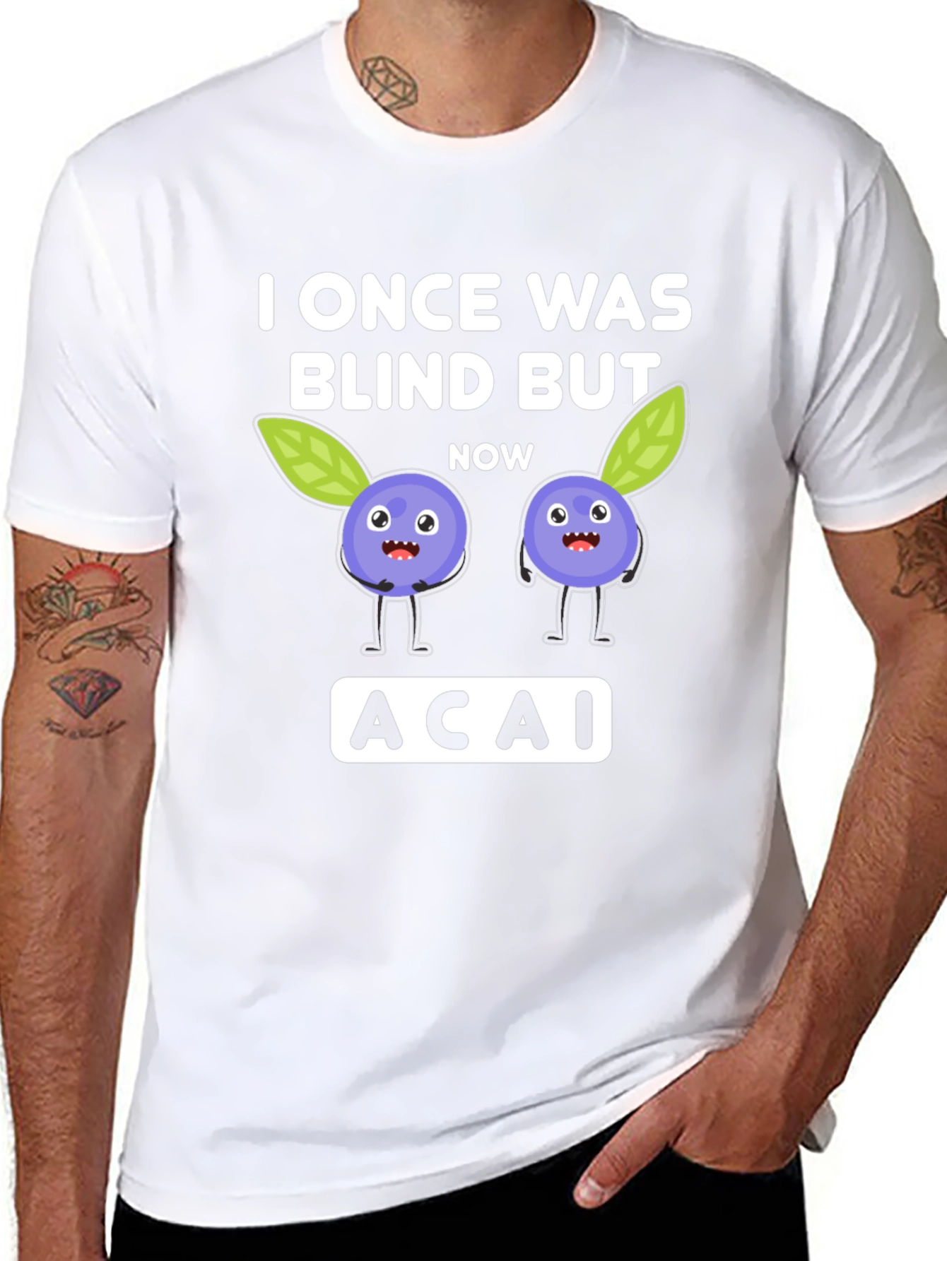 I Once Was Blind But Now Acai T-Shirt