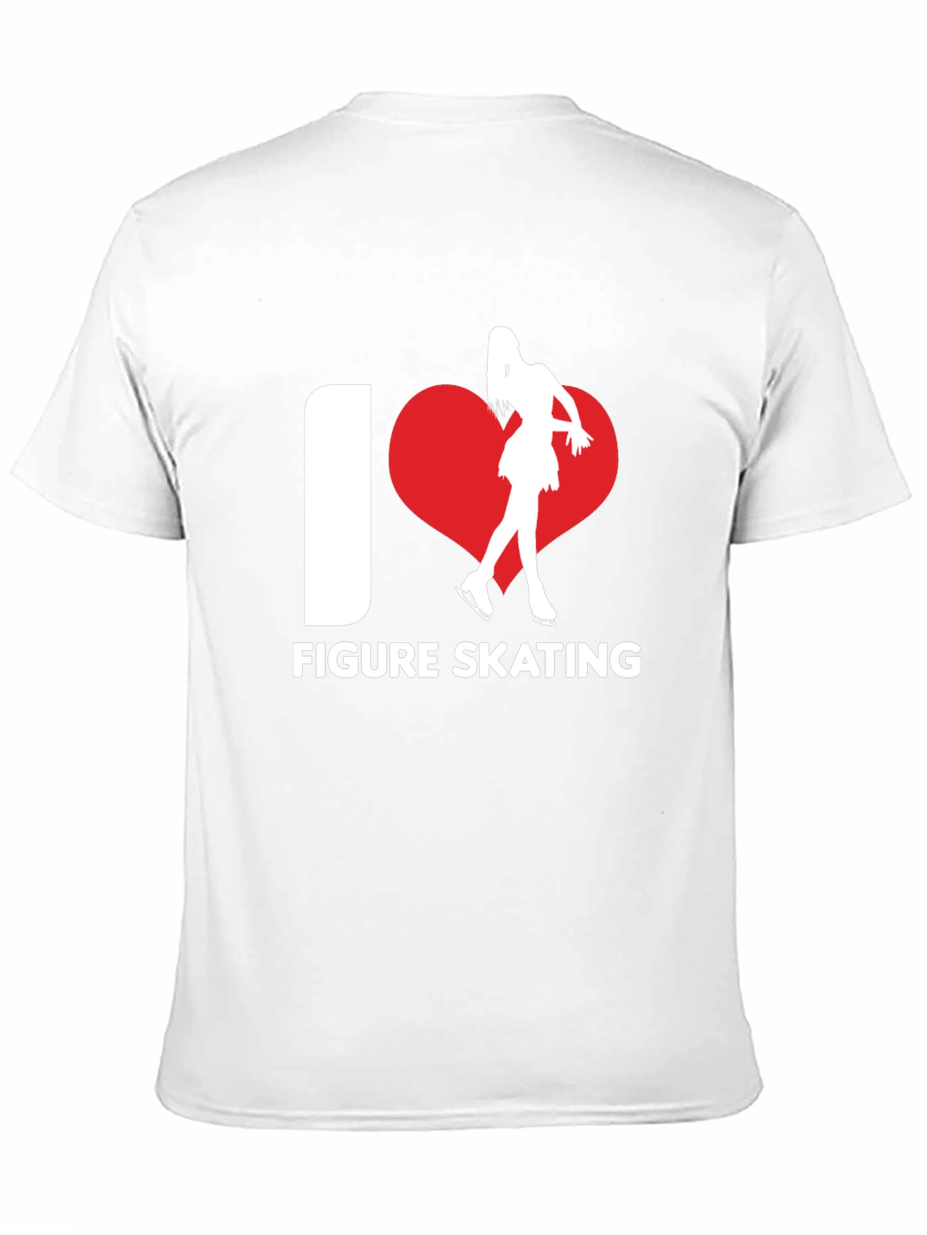 I Heart Figure Skating T-Shirt Black Cotton
