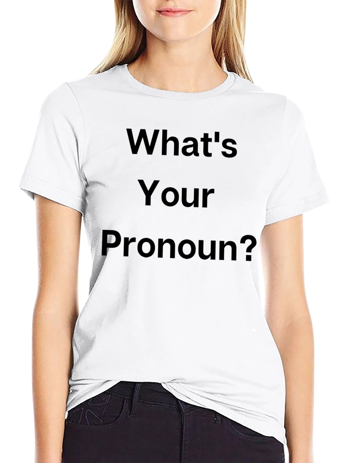 Whats Your Pronoun? Black Graphic T-Shirt