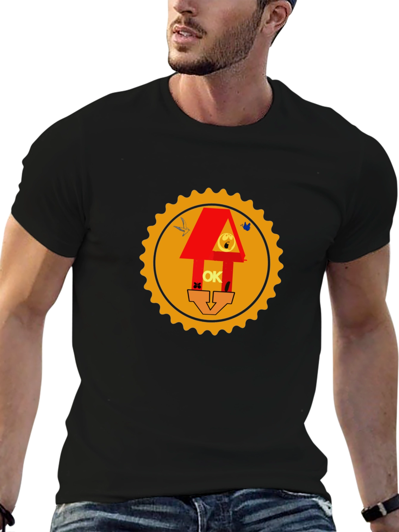 Graphic Print Tee - Novelty Design