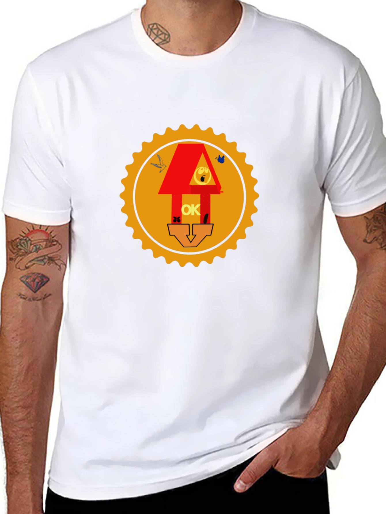 Graphic Print Tee - Novelty Design