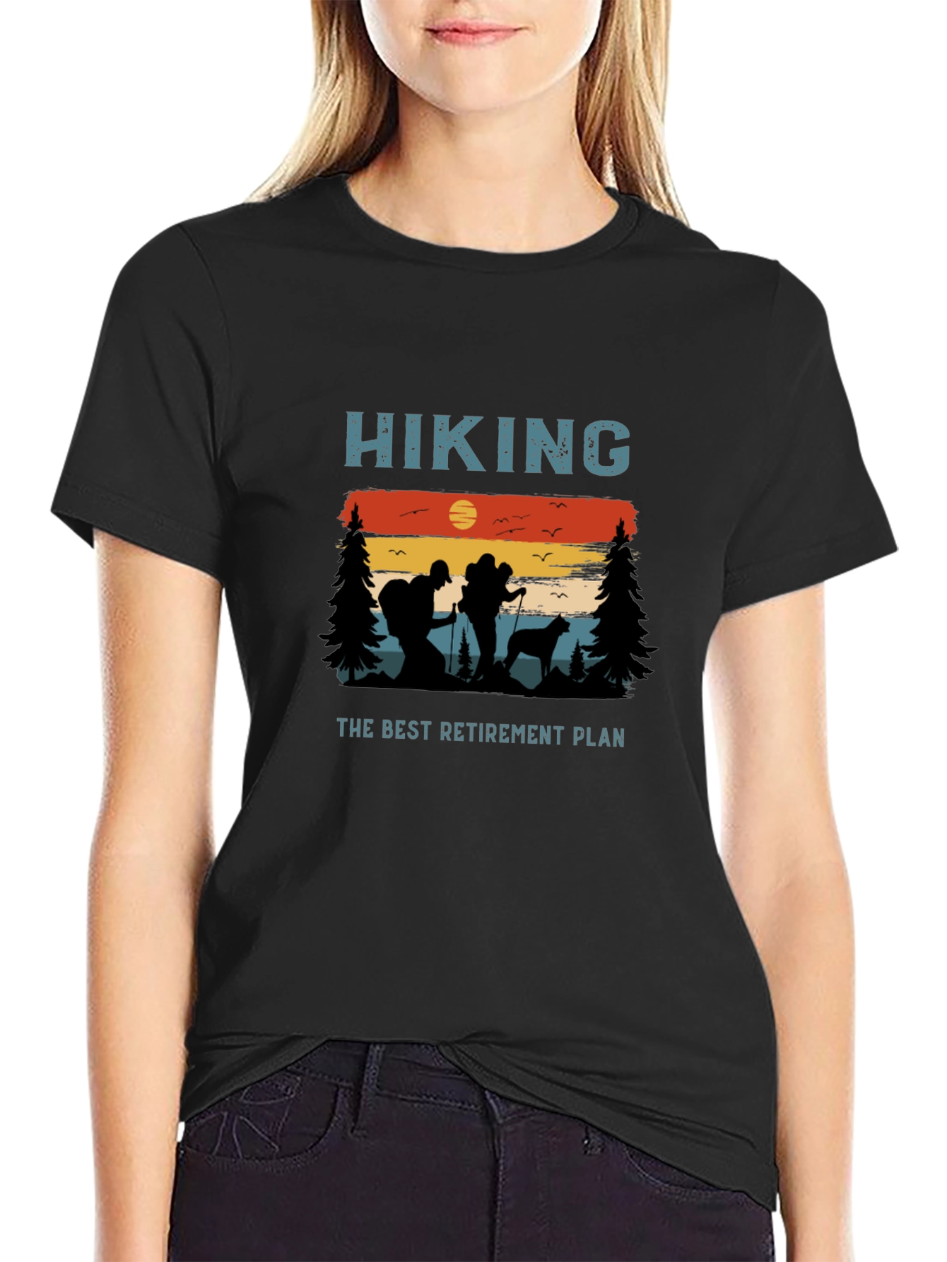 Hiking Retirement Plan Graphic T-Shirt
