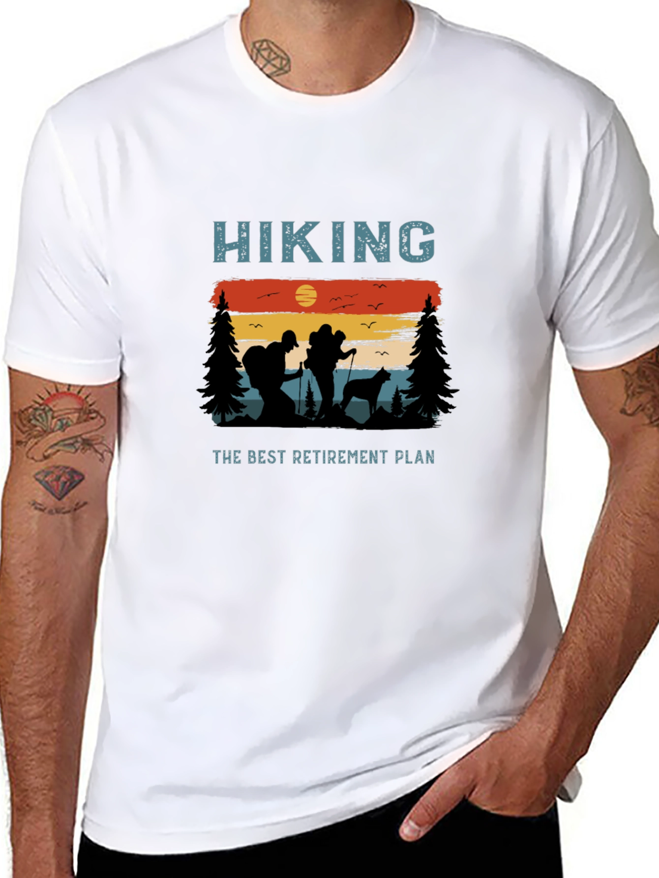 Hiking Retirement Plan Graphic T-Shirt