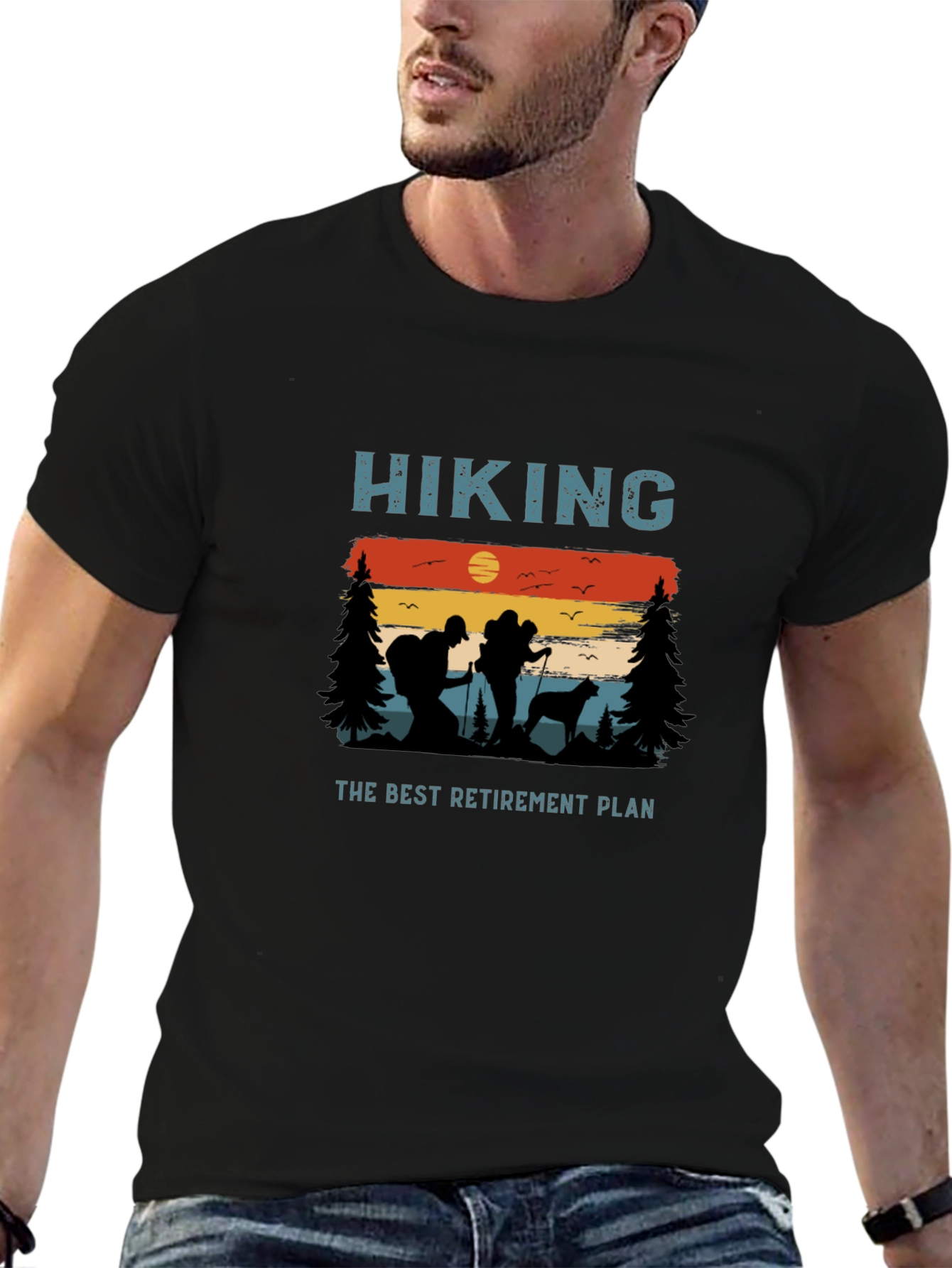 Hiking Retirement Plan Graphic T-Shirt