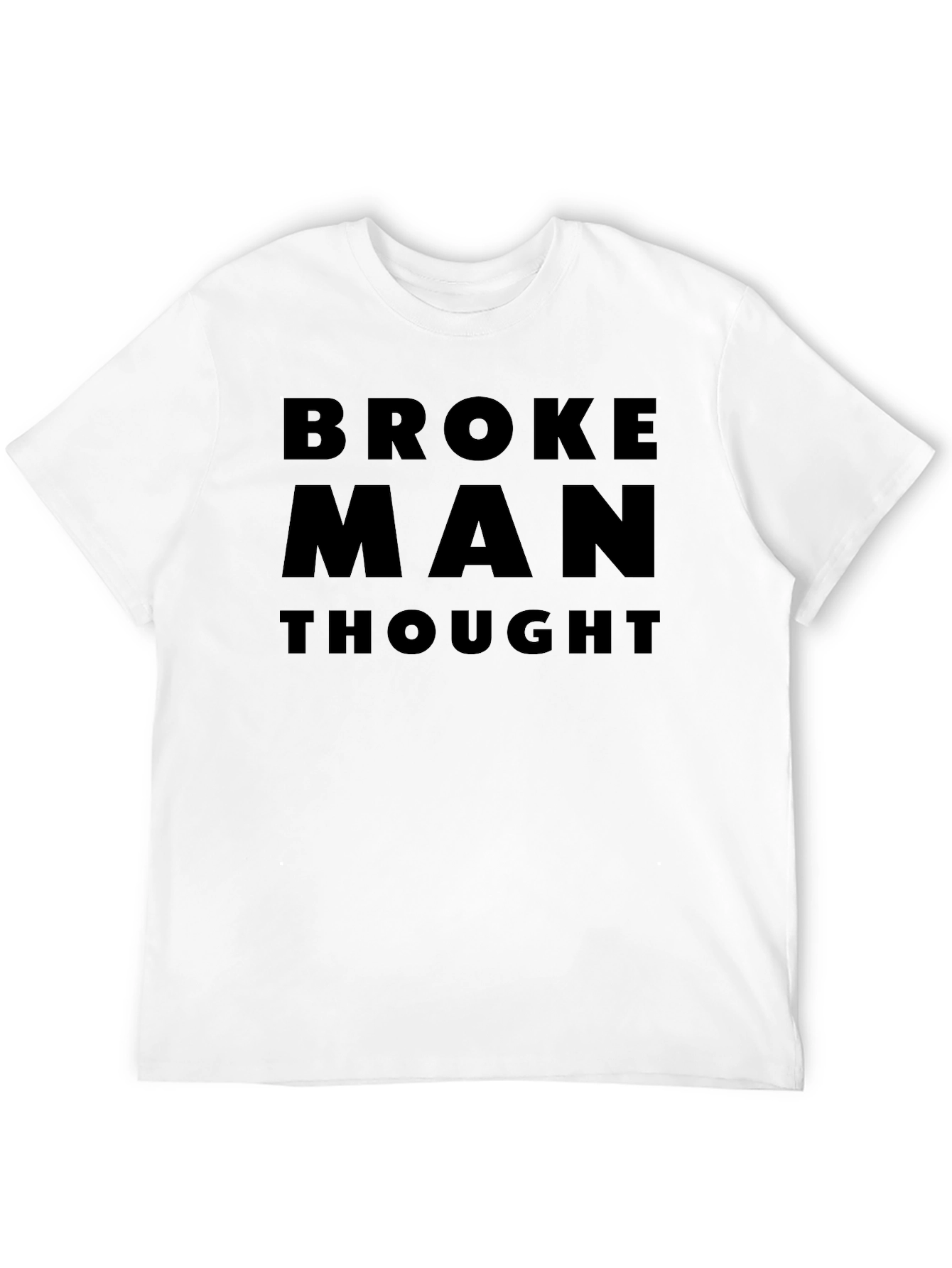 Broke Man Thought Black Graphic Tee Shirt
