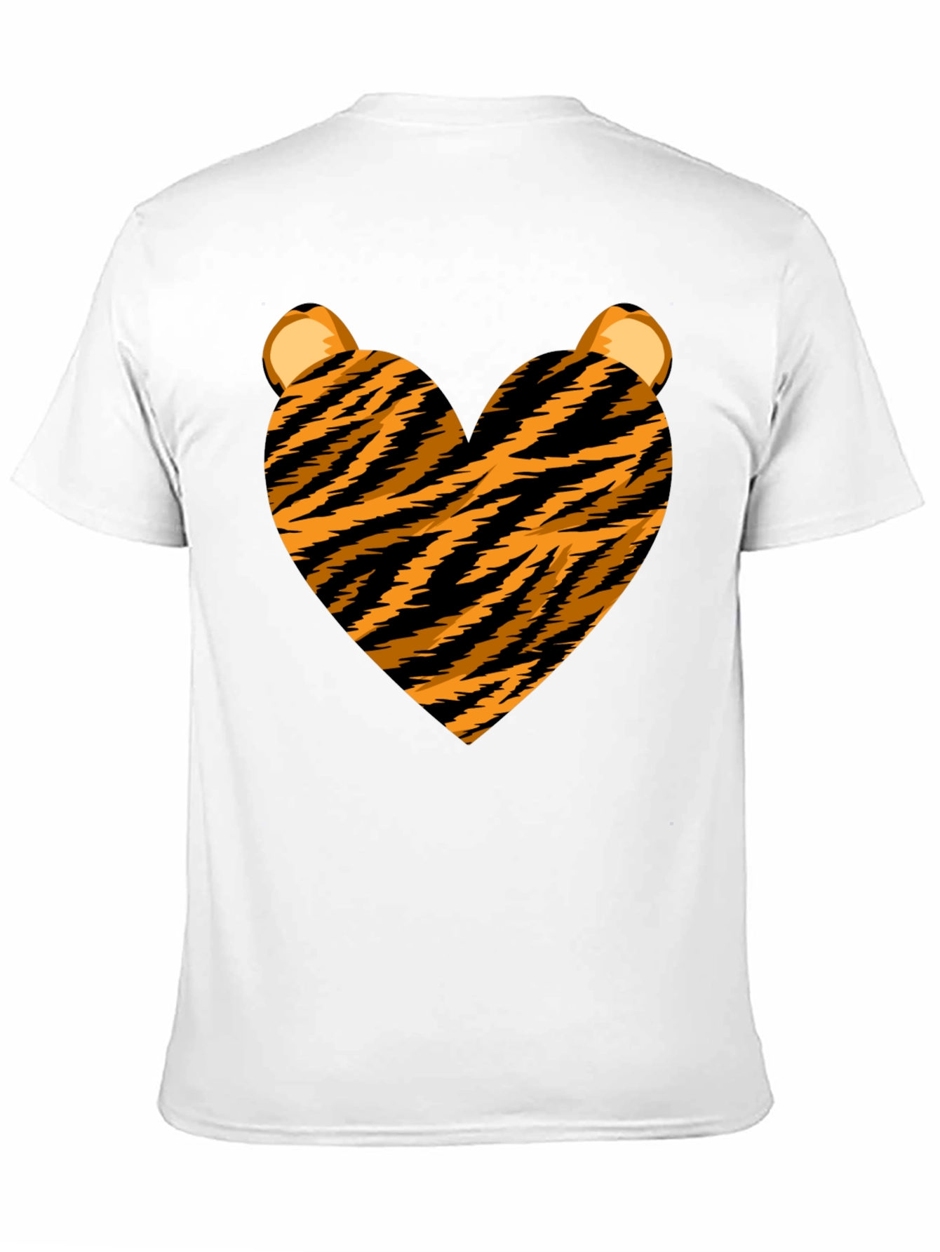 Tiger Heart Graphic Tee - Black Crew Neck