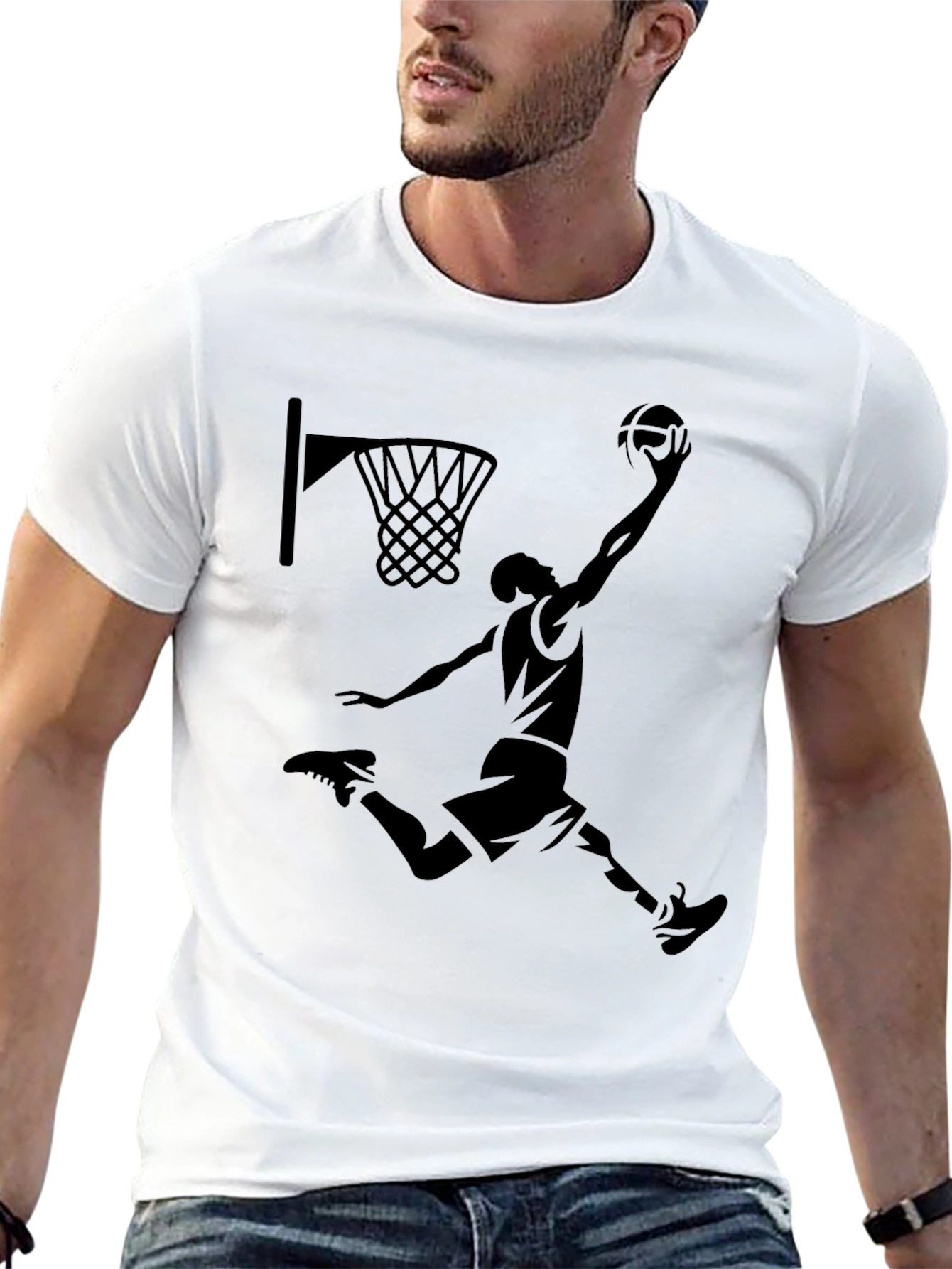 Slam Dunk Graphic T-Shirt - Black Cotton Tee