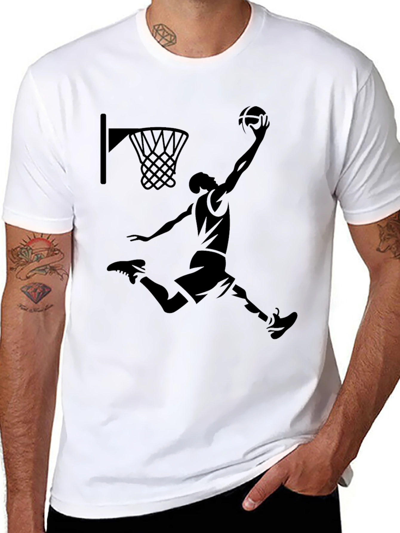 Slam Dunk Graphic T-Shirt - Black Cotton Tee